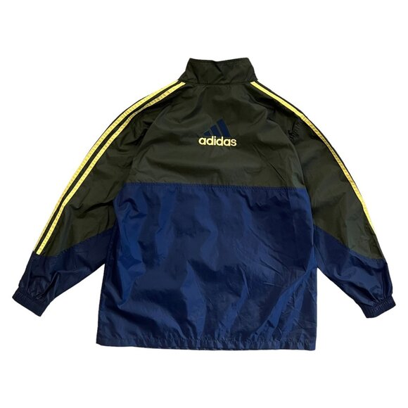Vintage Adidas Mens 1/4 Zip Windbreaker Green Navy Large‎ Gorpcore Streetwear - Picture 2 of 15